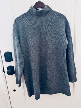 Halogen Gray Mock Neck Sweater Dress